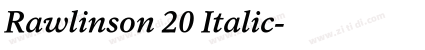 Rawlinson 20 Italic字体转换
